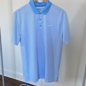 Nike Golf Men's Light Blue Striped Polo Sz M Standard Fit